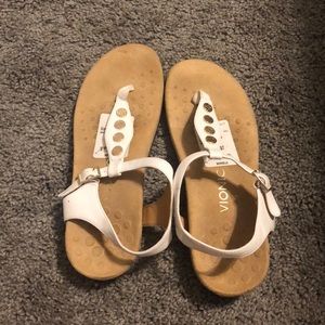 NWT white strap sandler